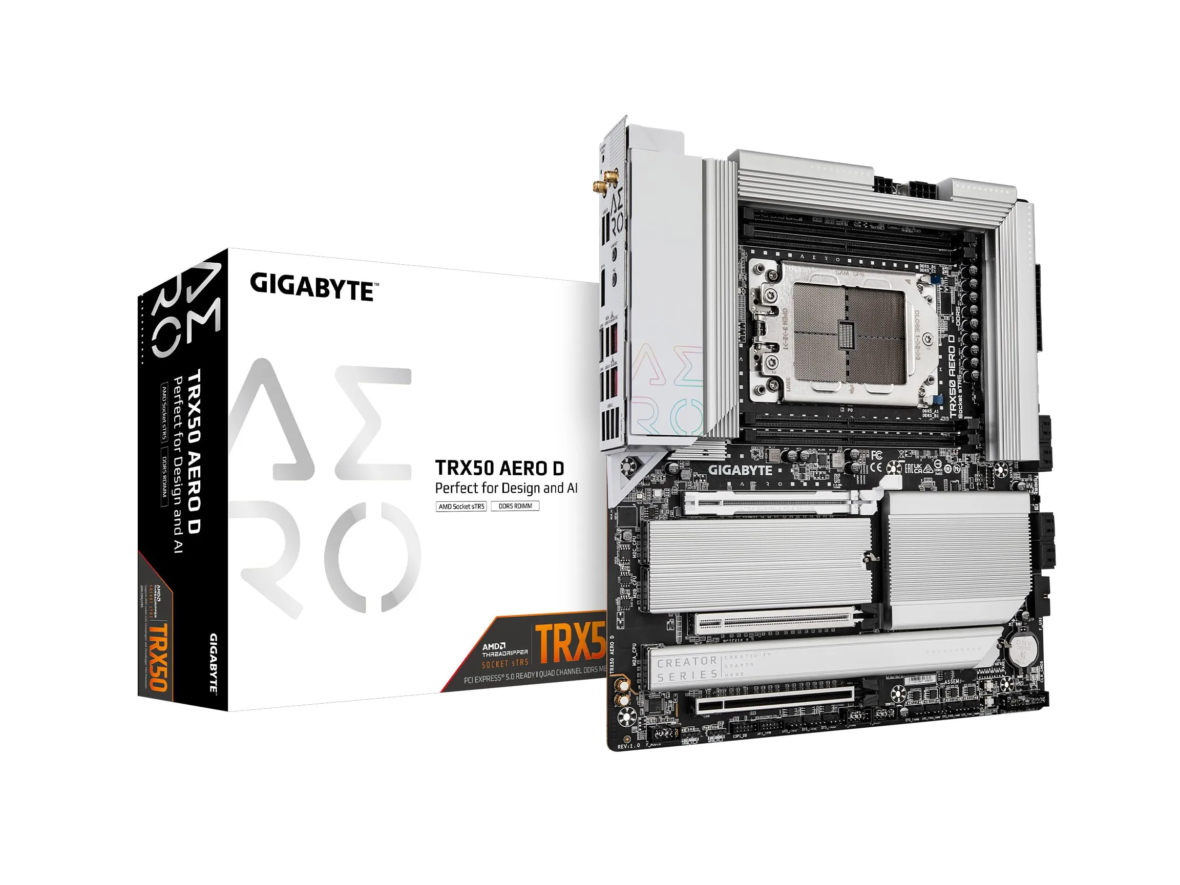 GIGABYTE TRX50 AERO D sTR5 AMD TRX50 E-ATX DDR5 Motherboard