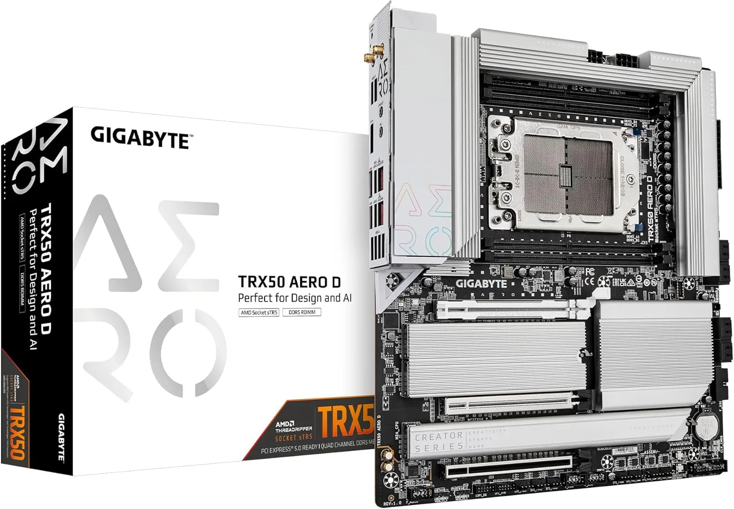GIGABYTE TRX50 AERO D sTR5 AMD TRX50 E-ATX DDR5 Motherboard