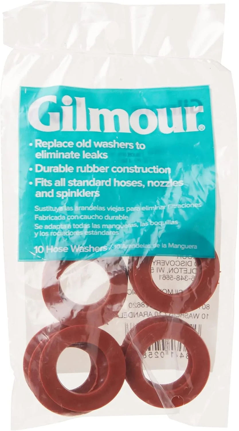 GILMOUR Rubber Hose Washers, 10 Washers Per Package (5/8")