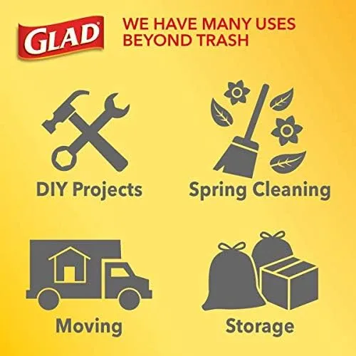 Glad® ForceFlex Tall Kitchen Drawstring Trash Bags - 13 Gallon White Trash Bag, Gain Original scent with Febreze Freshness - 110 Count
