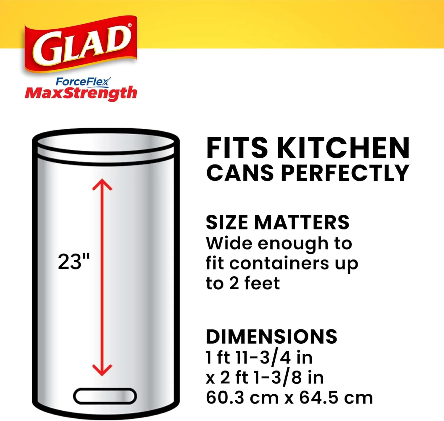 Glad ForceFlex MaxStrength X-Large Kitchen Drawstring Trash Bags, 20 Gallon, Fresh Clean Scent with Febreze, 30 Count