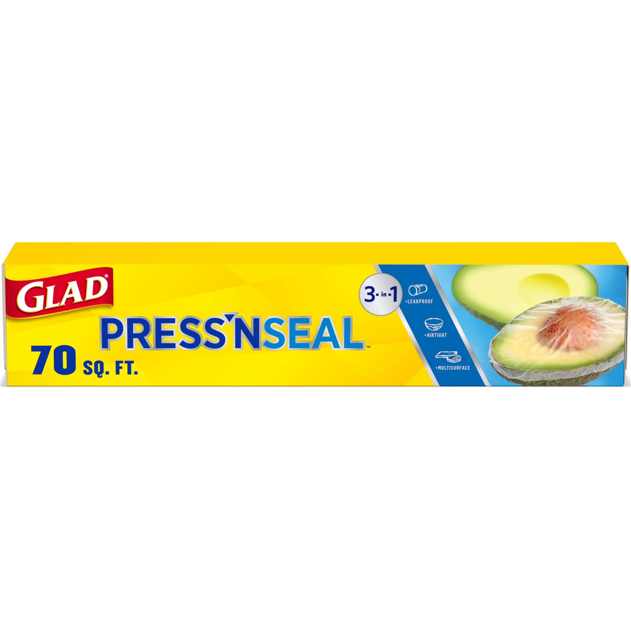 Glad Press'n Seal Plastic Food Wrap - 70 Sq Ft Roll (11.8 in x 71.1 ft)