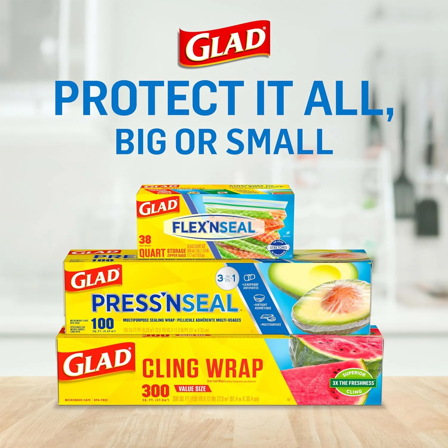 Glad Press'n Seal Plastic Food Wrap - 70 Sq Ft Roll (11.8 in x 71.1 ft)