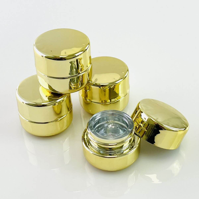 5ML Gold Chrome Glass Jar(Child Proof) 480/MC
