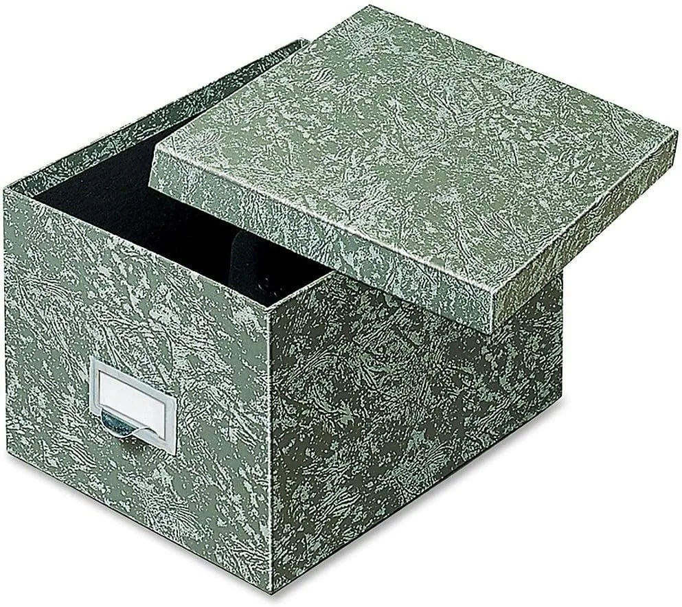 Globe-Weis/Pendaflex Fiberboard Index Card Storage Box, 6 x 9 Inches, Green (96 GRE)