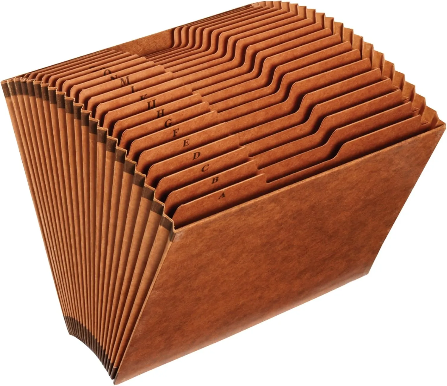 Globe-Weis Expanding File, 21-Pocket Letter Size, Brown (R217AHD)
