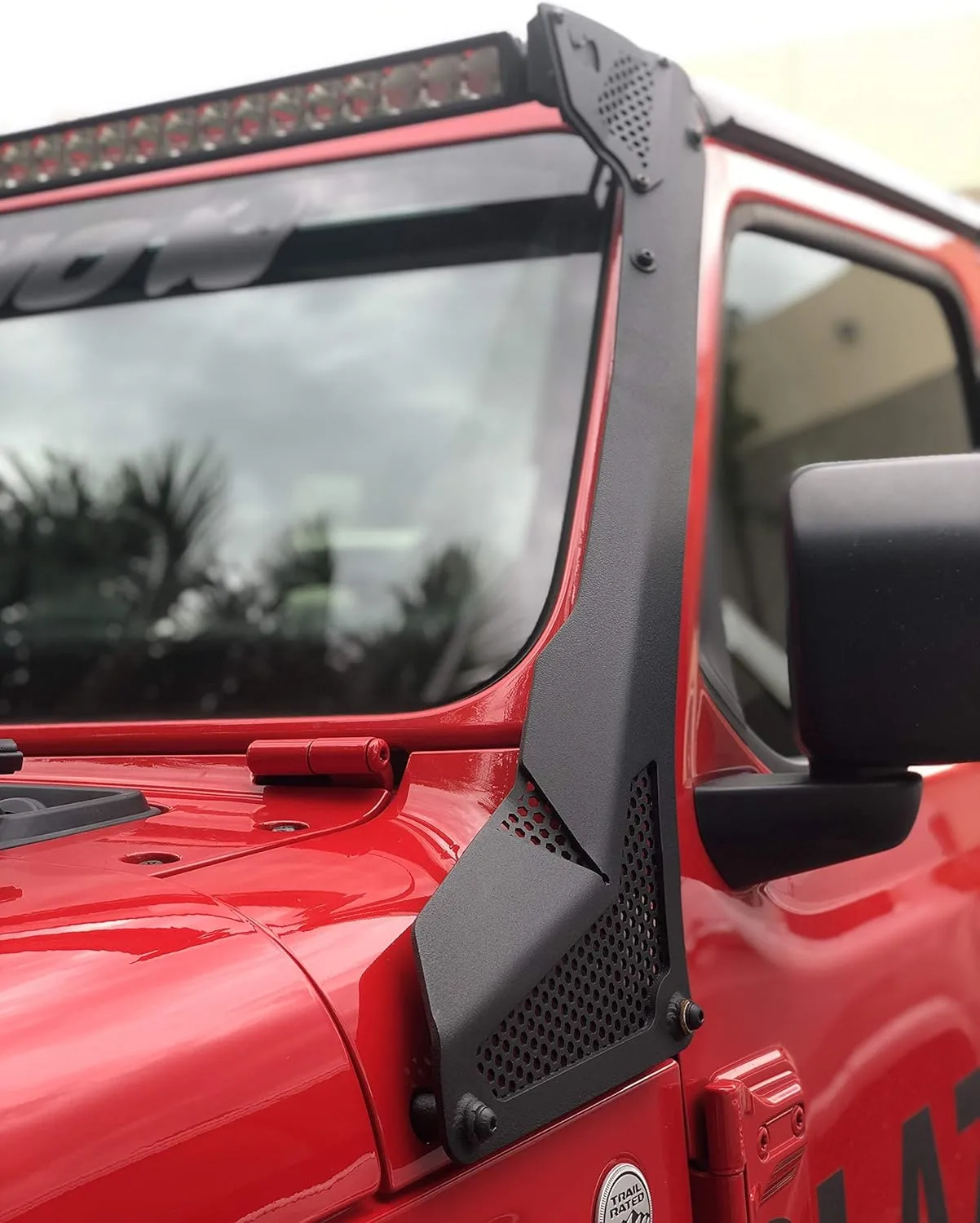 Go Rhino XE Windshield LED Light Frame for 50" LED Light Bar | Mild Steel, Textured Black | 730500T | Fits 2018-2024 Jeep Wrangler JL/JLU; 2020-2024 Jeep Gladiator JT Excludes Mojave Models