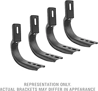 Go Rhino OE Xtreme Brackets | Mild Steel, Textured Black | 6844995 | Fits 2019-2024 Ram 1500 Crew Cab Pickup
