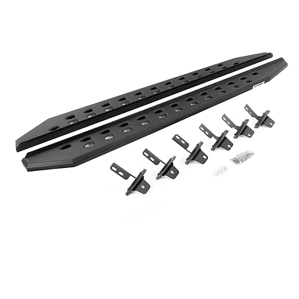 Go Rhino RB20 Slim Running Boards & Brackets | Galvanized Steel, Textured Black | 69412973SPC | Fits 2021-2025 Ford Bronco 2-Door (Excludes Bronco Sport)