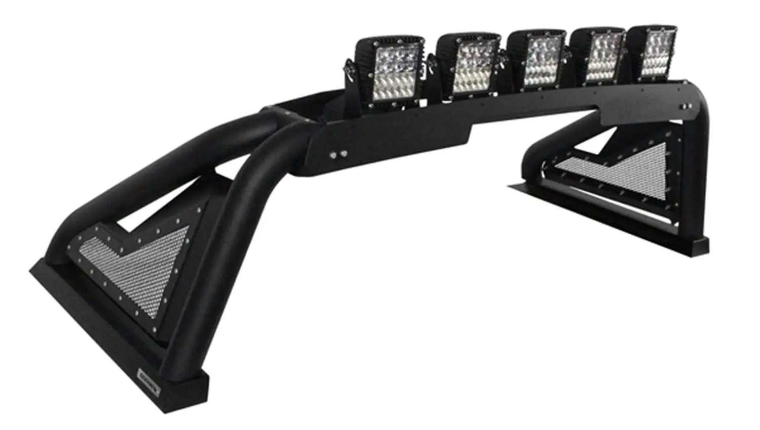 Go Rhino Sport Bar 2.0 w/Power Actuated Retractable Light Mount | Mild Steel, Textured Black | 911600T | Fits 2015-2024 Ford F-150 & Other Full Size Trucks