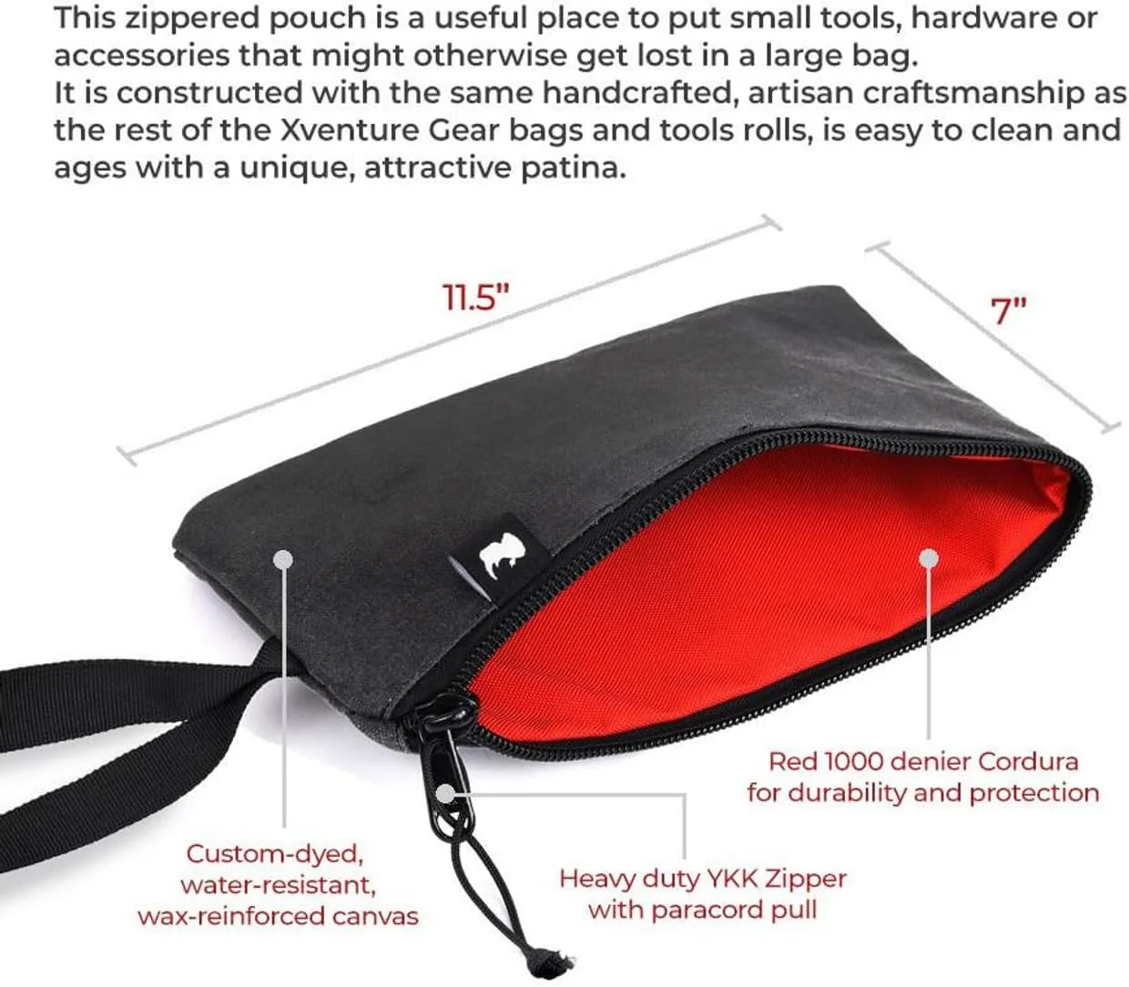 Go Rhino Zippered Pouch | 7" x 11.5" | XG1090-01