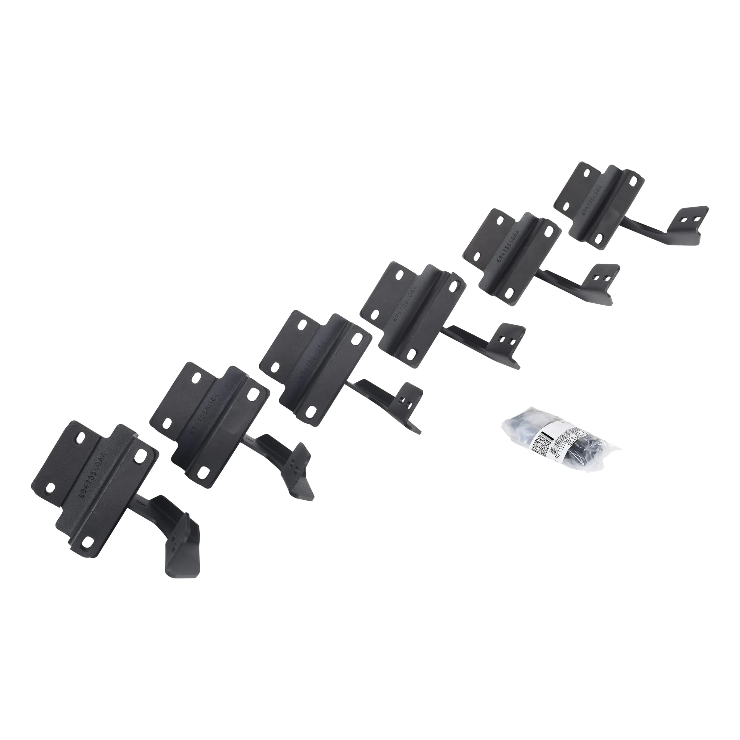 Go Rhino V-Series V3 / RB Slim Running Board Mounting Brackets | Mild Steel, Textured Black | 6941556