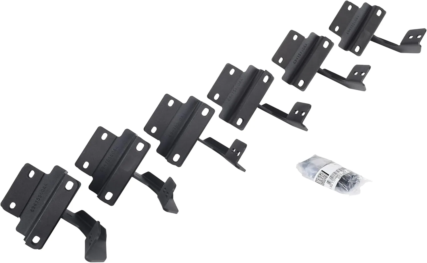 Go Rhino V-Series V3 / RB Slim Running Board Mounting Brackets | Mild Steel, Textured Black | 6941556