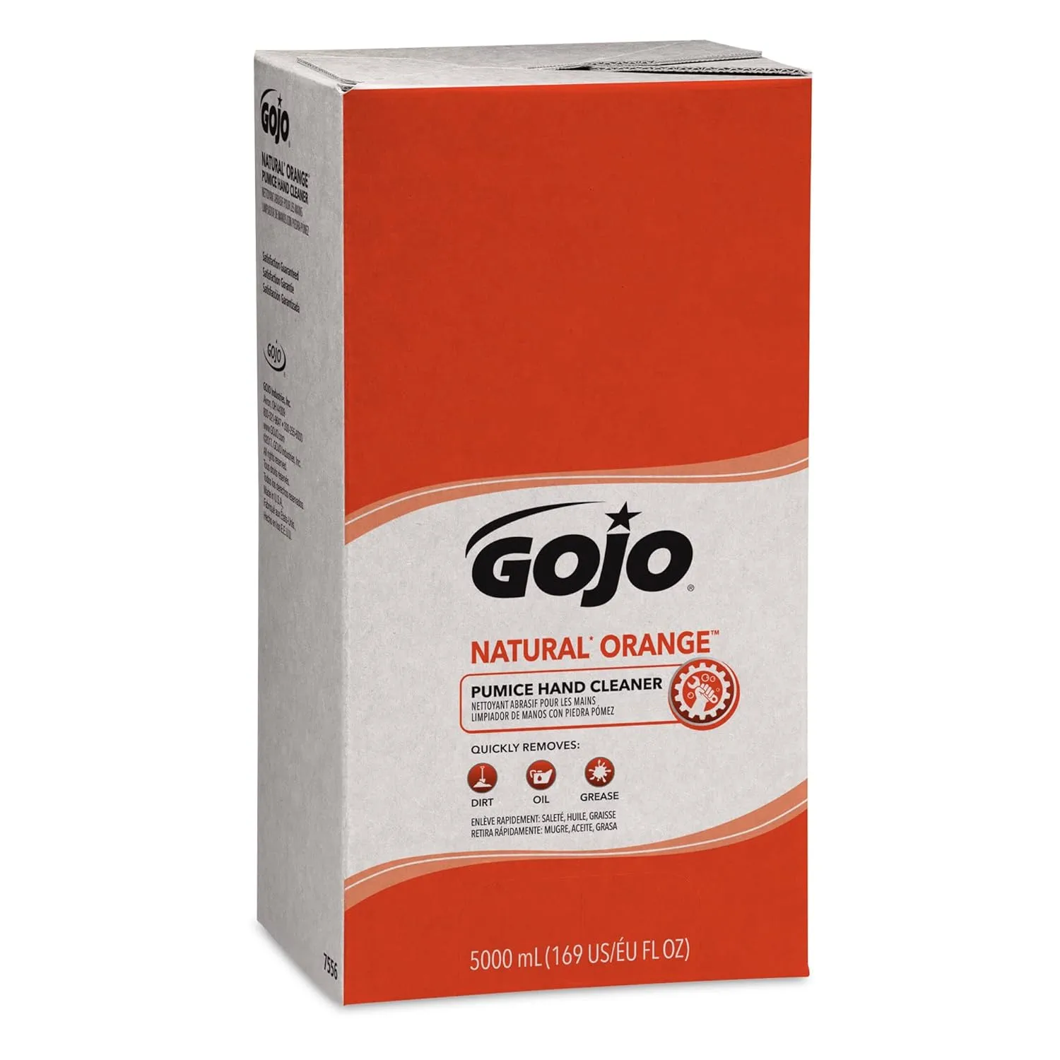 GOJO NATURAL ORANGE Pumice Hand Cleaner, 5000 mL Quick Acting Lotion Hand Cleaner Refill PRO TDX Dispenser (Pack of 2)