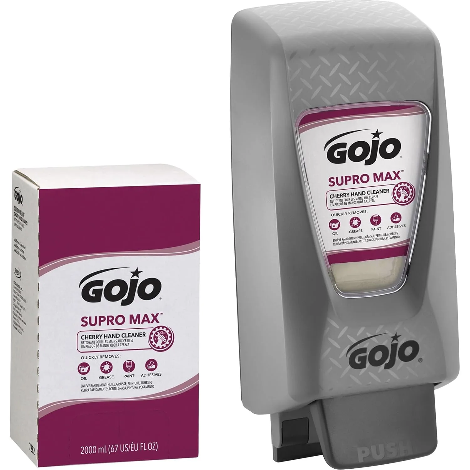 SUPRO MAX Heavy Duty Hand Cleaner, Refill for GOJO PRO TDX 2000 Dispenser, Cherry Fragrance, 2000 mL
