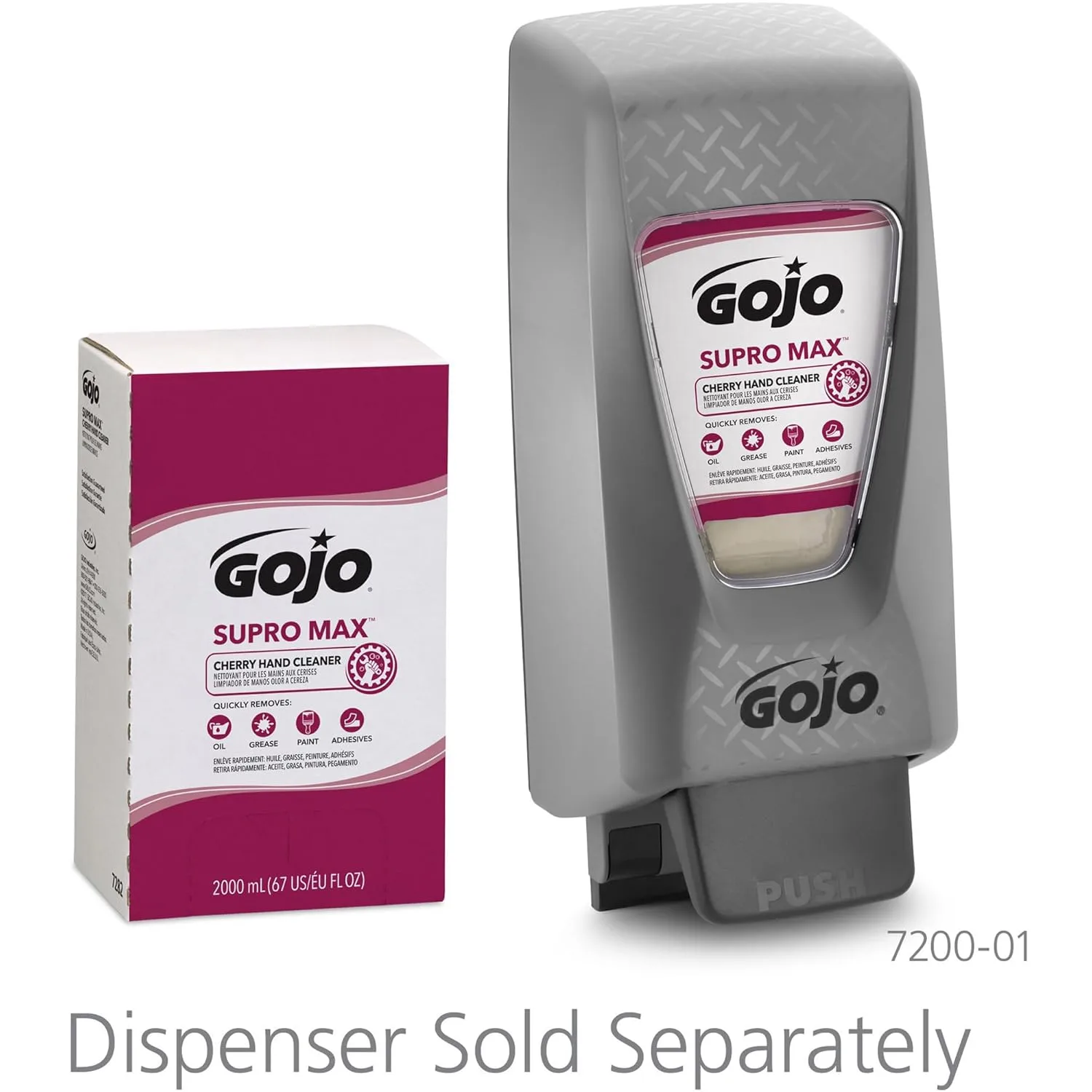 SUPRO MAX Heavy Duty Hand Cleaner, Refill for GOJO PRO TDX 2000 Dispenser, Cherry Fragrance, 2000 mL