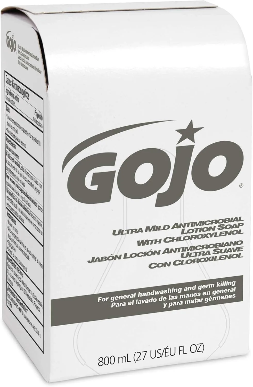 GOJO Ultra Mild Antimicrobial Lotion Soap with Chloroxylenol 800 mL Refill (Pack of 12) - 9212-12