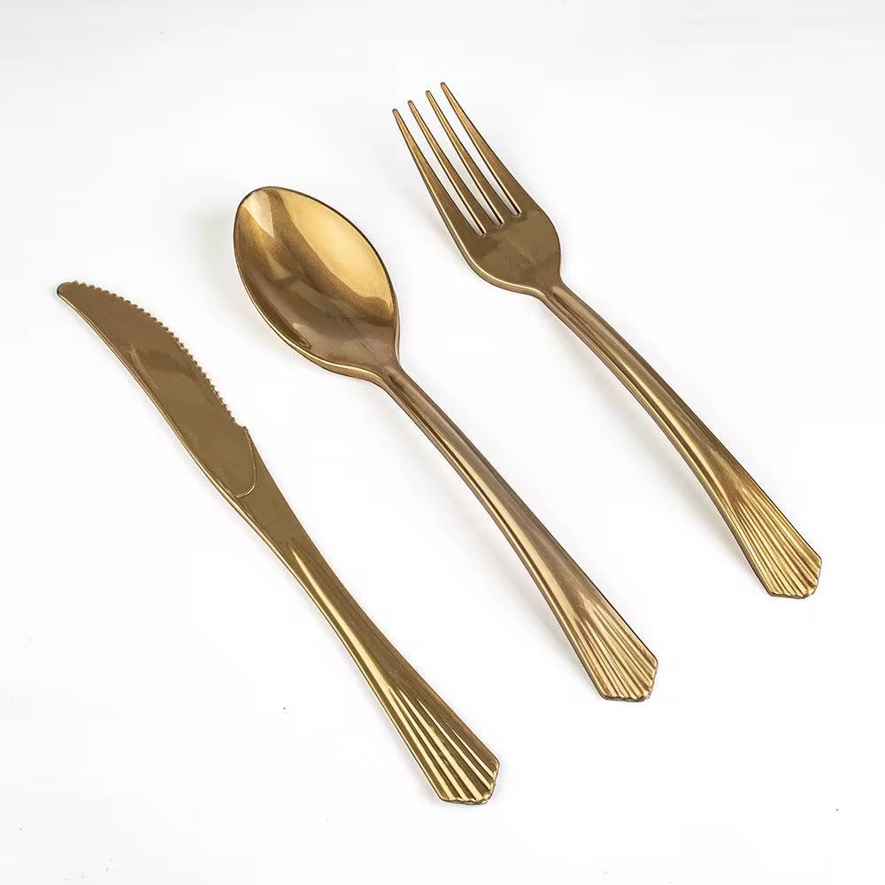 PREMIUM GOLD PLASTIC CUTLERY