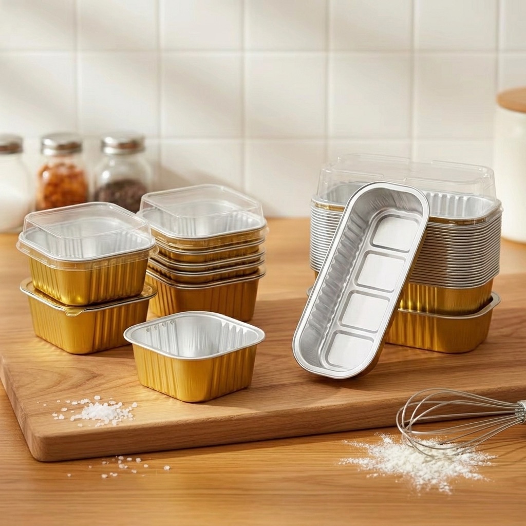MINI RAMEKINS GOLD FOIL BAKING PANS