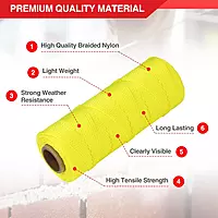 Goldblatt Mason Line, 500 Feet #18 Braided Nylon String Line, Nylon Twine for Gardening or Masonry Tools