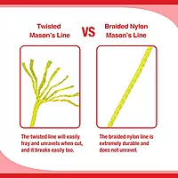Goldblatt Mason Line, 500 Feet #18 Braided Nylon String Line, Nylon Twine for Gardening or Masonry Tools