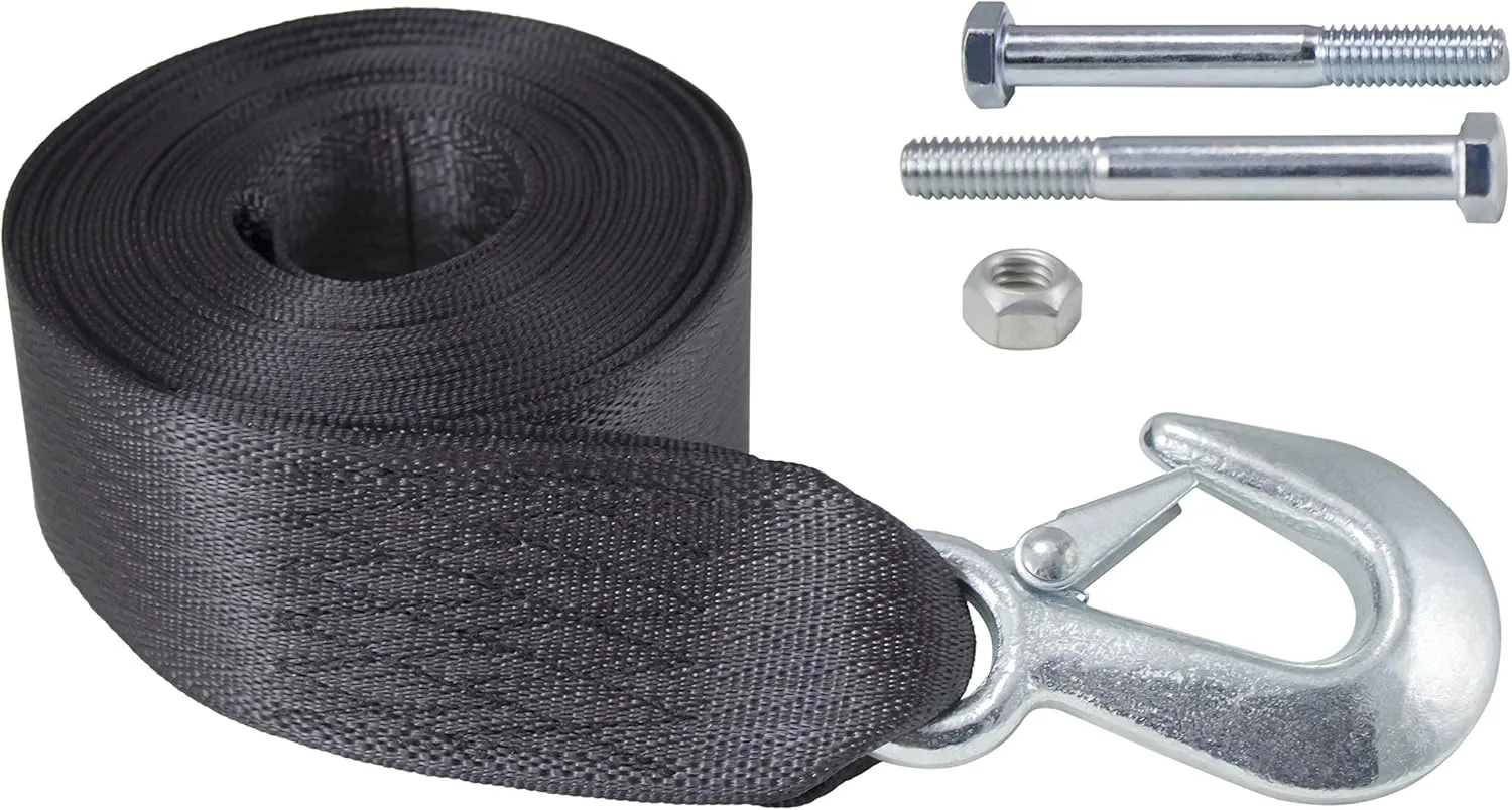 GOLDENROD Dutton-Lainson 6249 20-ft Winch Strap with Hook 4000 lb, 2' x 20", Color May Vary