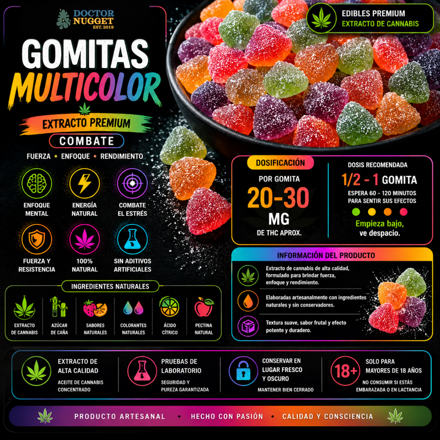 Dr. Nugget Multicolor THC Comestibles