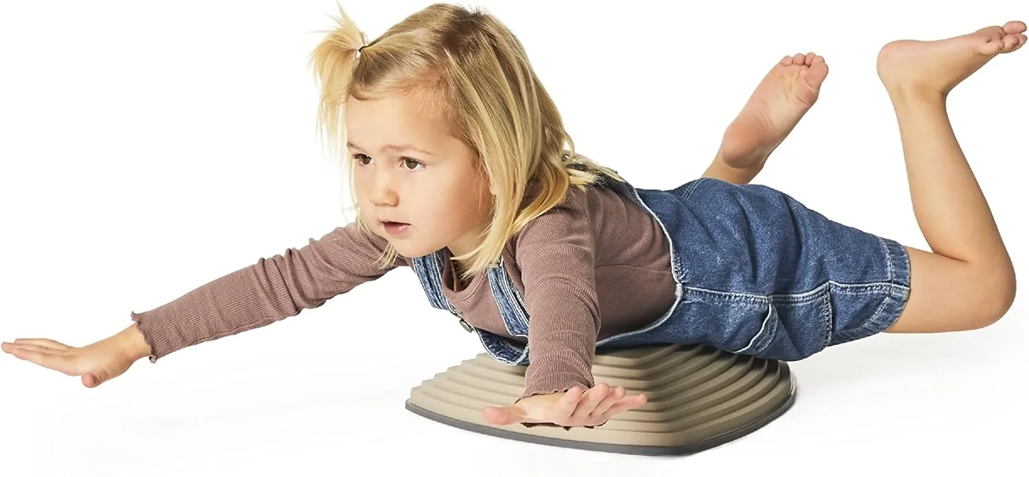 GONGE River Stones - Kids Play Stepping Stones for Balance and Coordination, Non-Slip, Stackable, Indoor/Outdoor, Set of 6