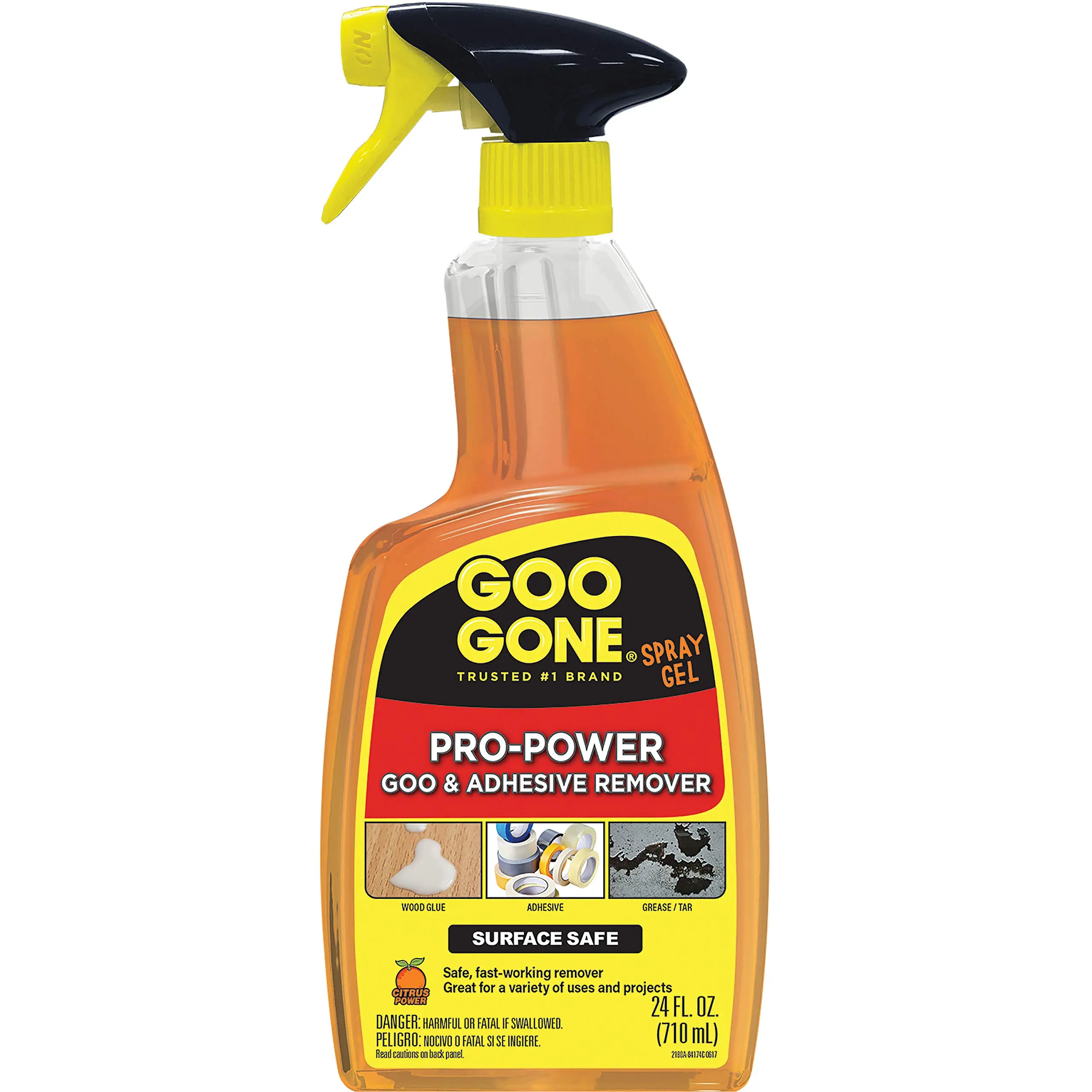 Goo Gone Gel Adhesive Remover Spray, 24 fl oz, 4 Pack