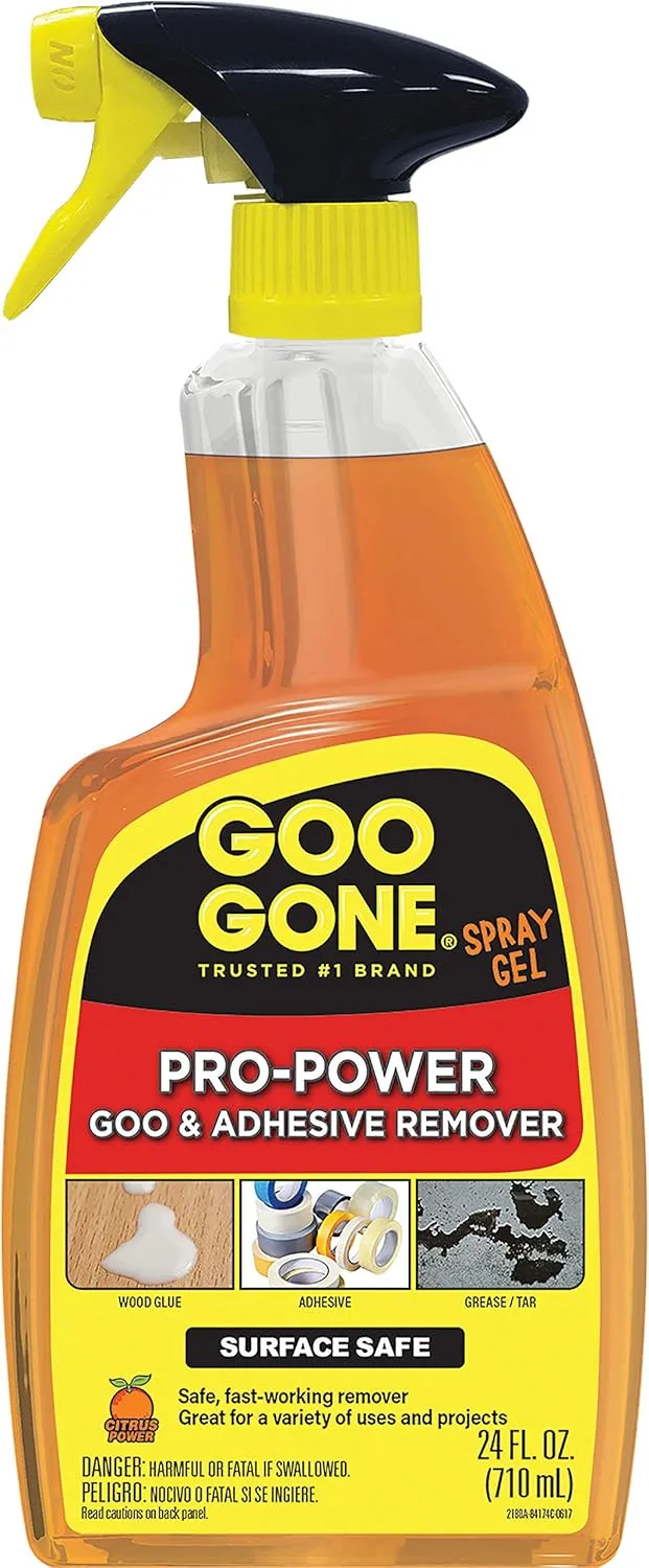 Goo Gone Gel Adhesive Remover Spray, 24 fl oz, 4 Pack