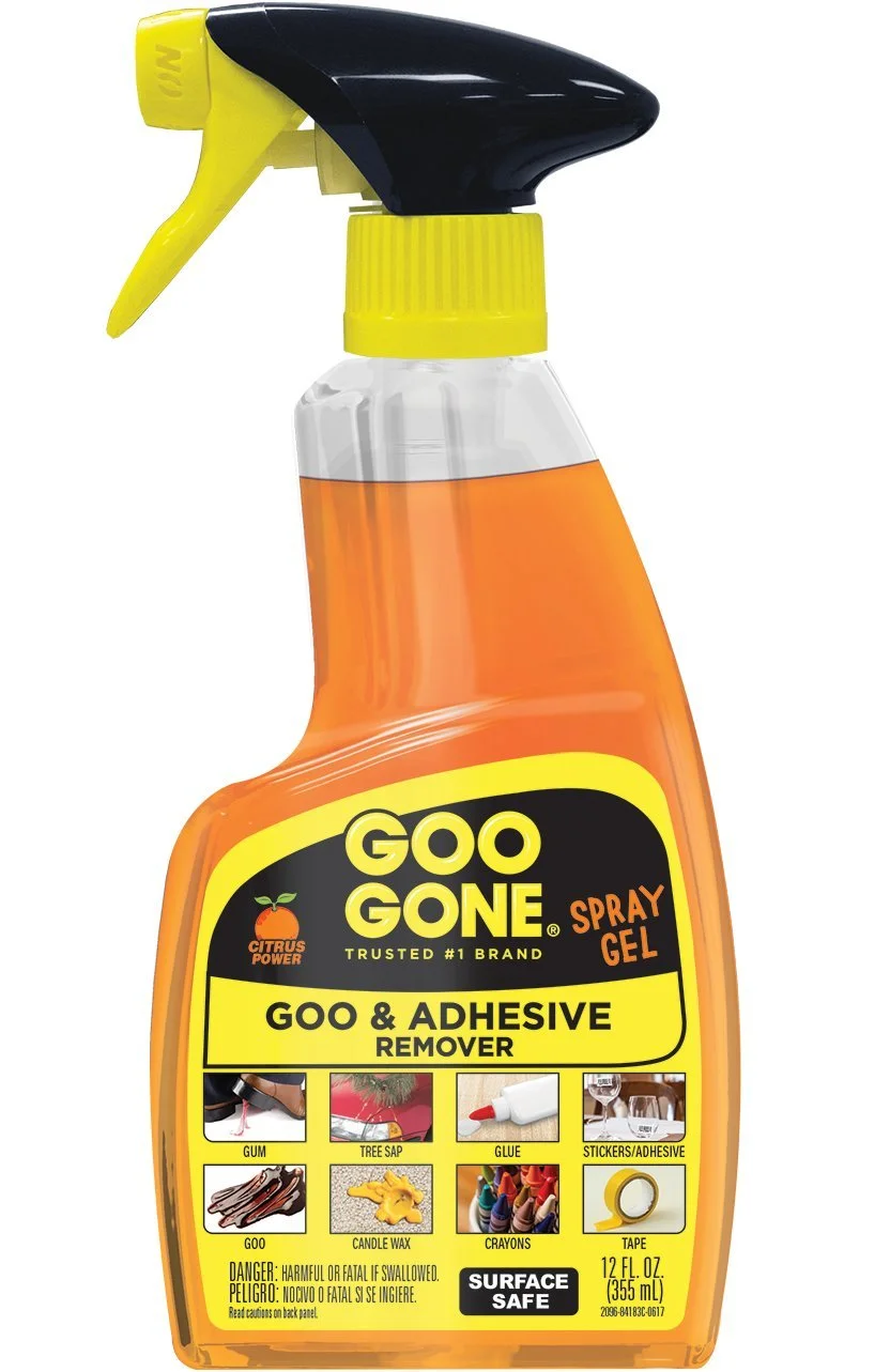 Goo Gone Adhesive Remover Original Spray Gel - Removes Gum, Grease, Stickers - 12 Ounce