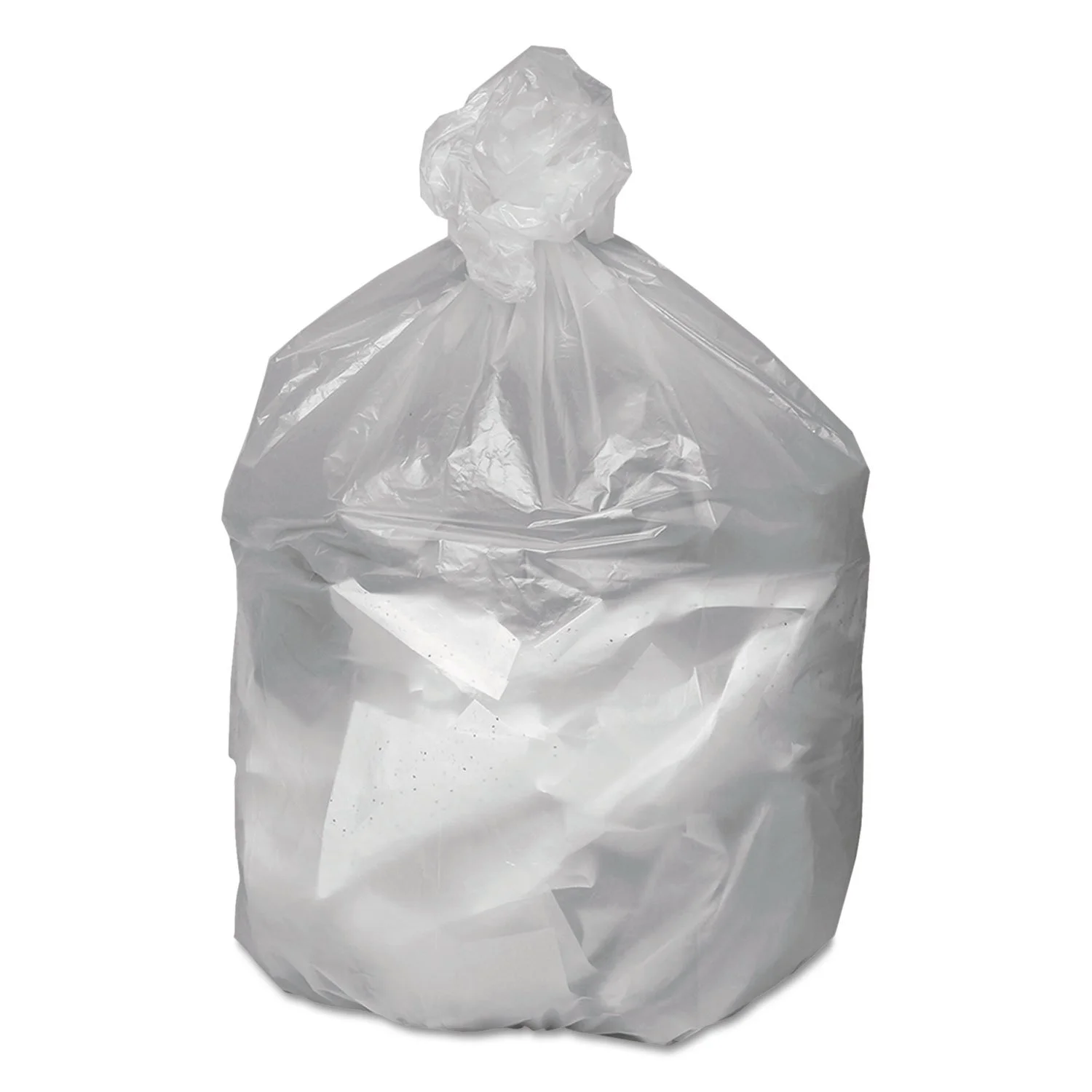 Good 'n Tuff GNT2424 HDPE Waste Can Liners, 10 Gal, 6 mic, 24 x 24, Natural, 1000 Count