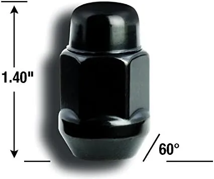 Gorilla Automotive 41147BCB Bulge Lug 3/4" 14-1.50 Blk Bag