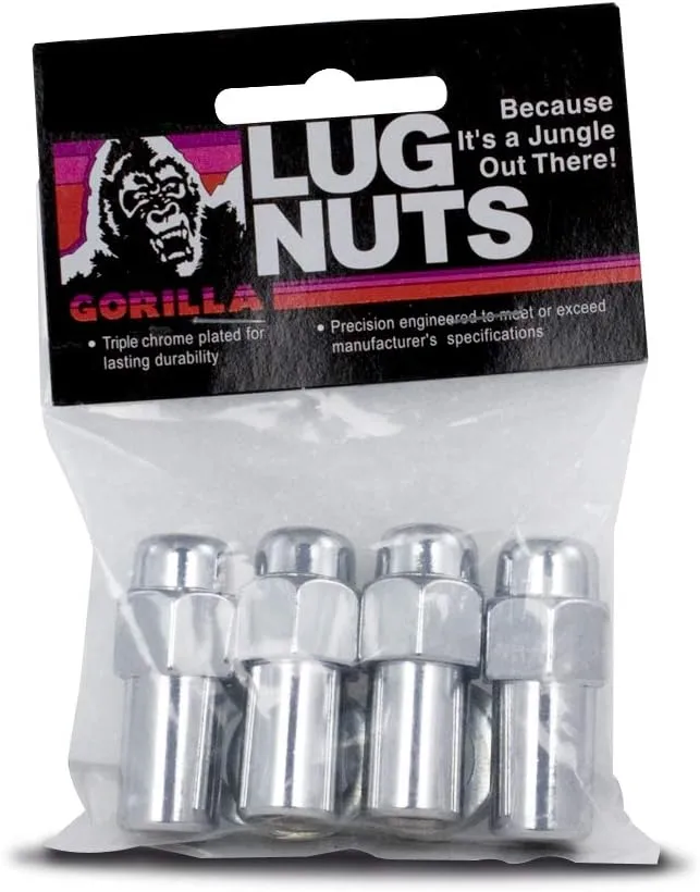 Gorilla Automotive Extended Mag Lug Nuts Pack of 4 with Washers