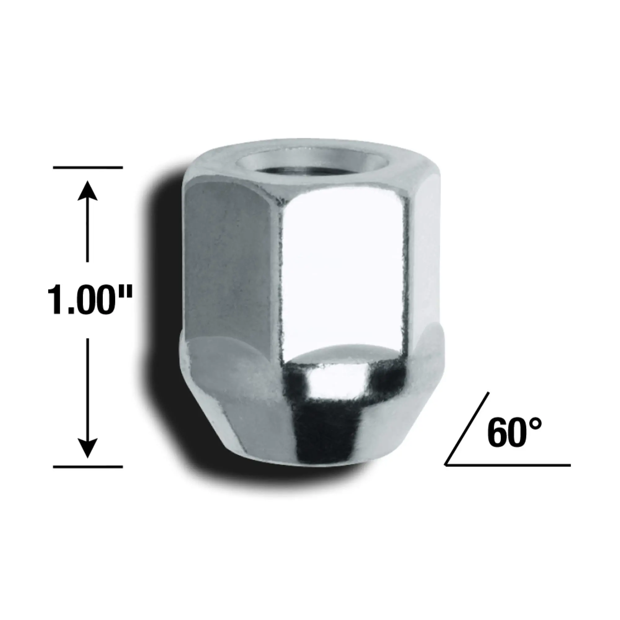 Gorilla Automotive 90088 Acorn Bulge Open End Chrome Lug Nuts (1/2" Thread Size)