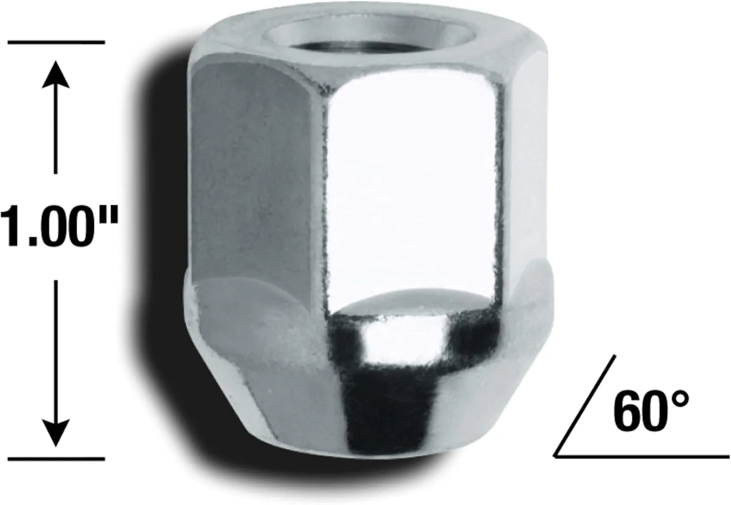 Gorilla Automotive 90088 Acorn Bulge Open End Chrome Lug Nuts (1/2" Thread Size)