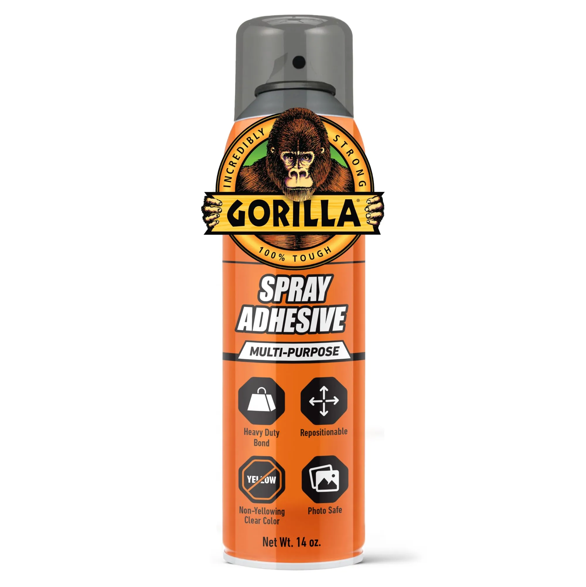 Gorilla Heavy Duty Spray Adhesive, Clear, 14 Ounce (Pack of 1)