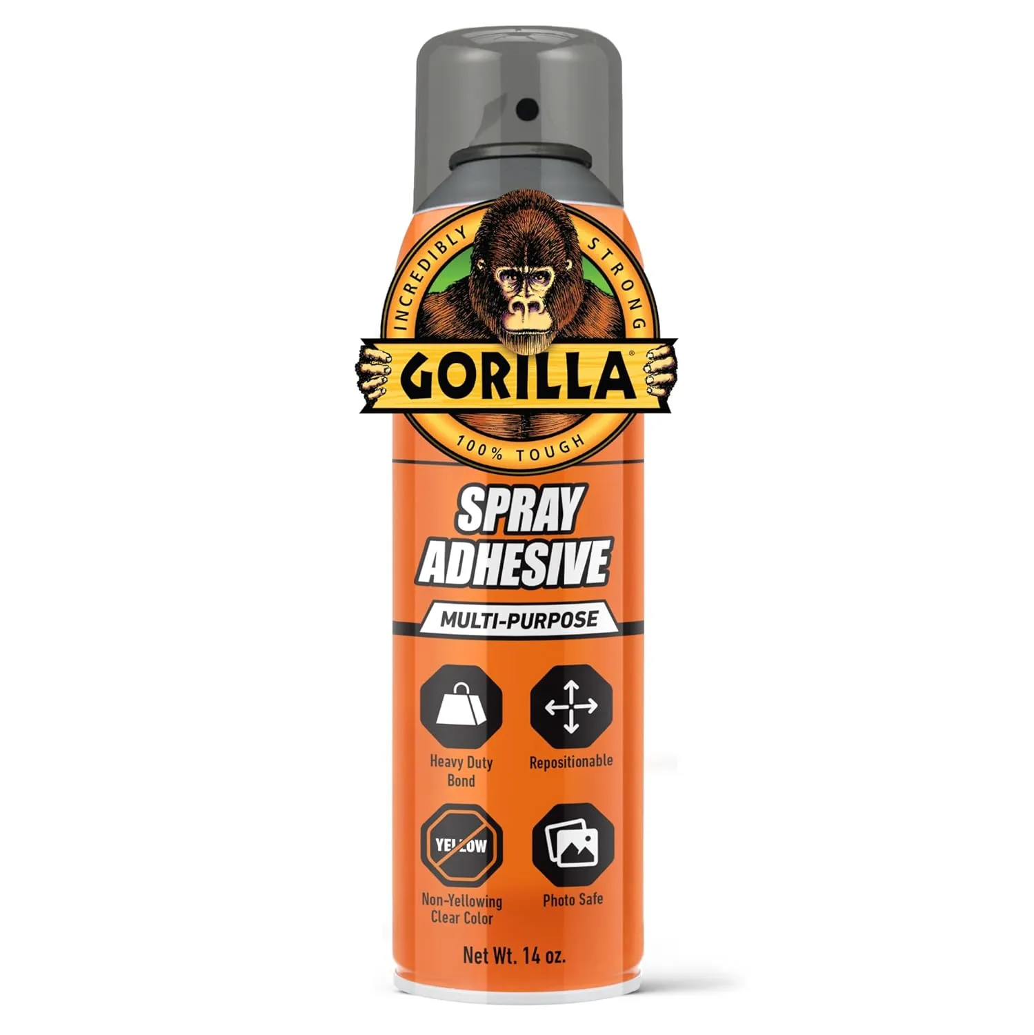 Gorilla Heavy Duty Spray Adhesive, Clear, 14 Ounce (Pack of 1)