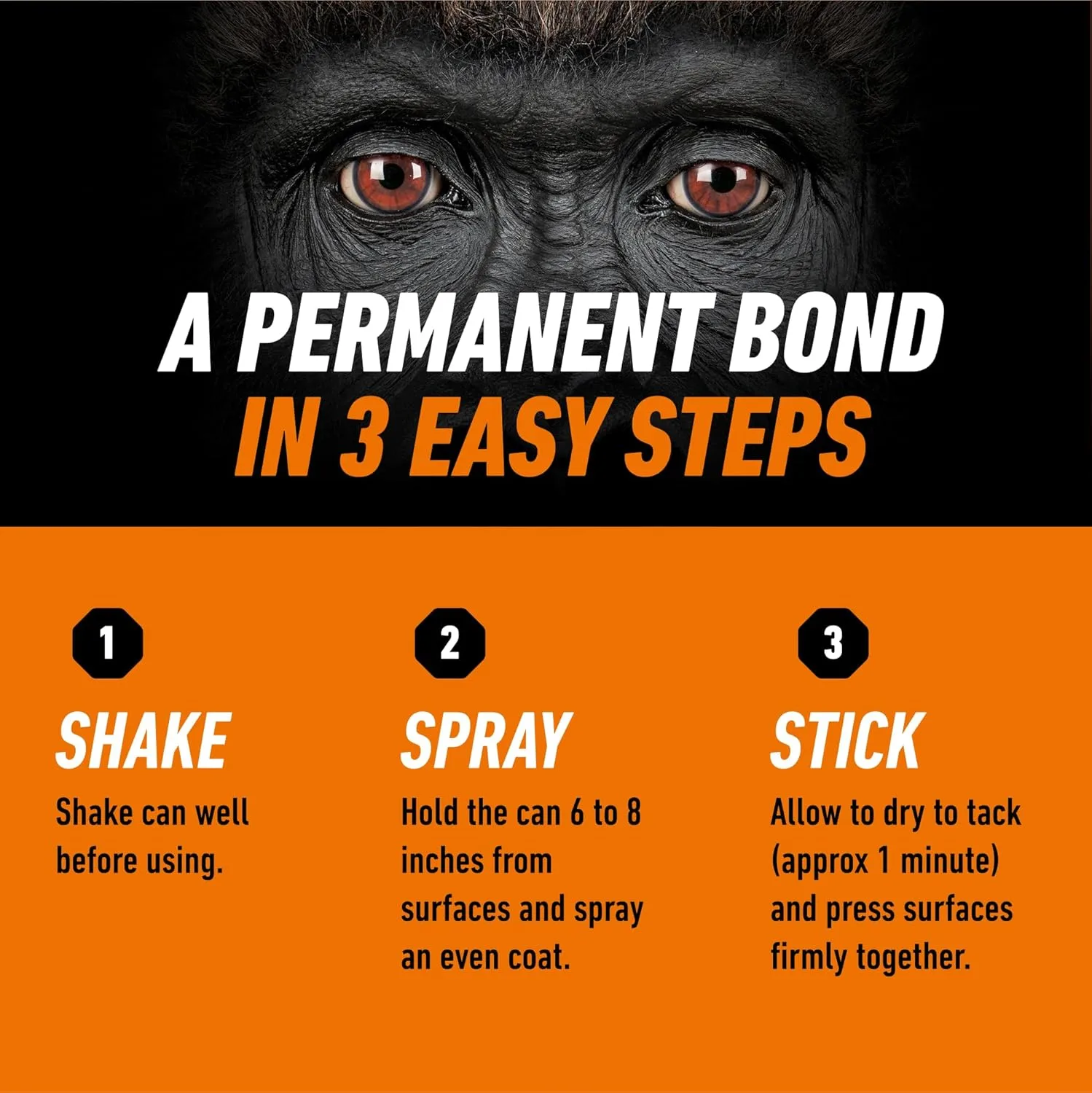 Gorilla Heavy Duty Spray Adhesive, Clear, 14 Ounce (Pack of 1)