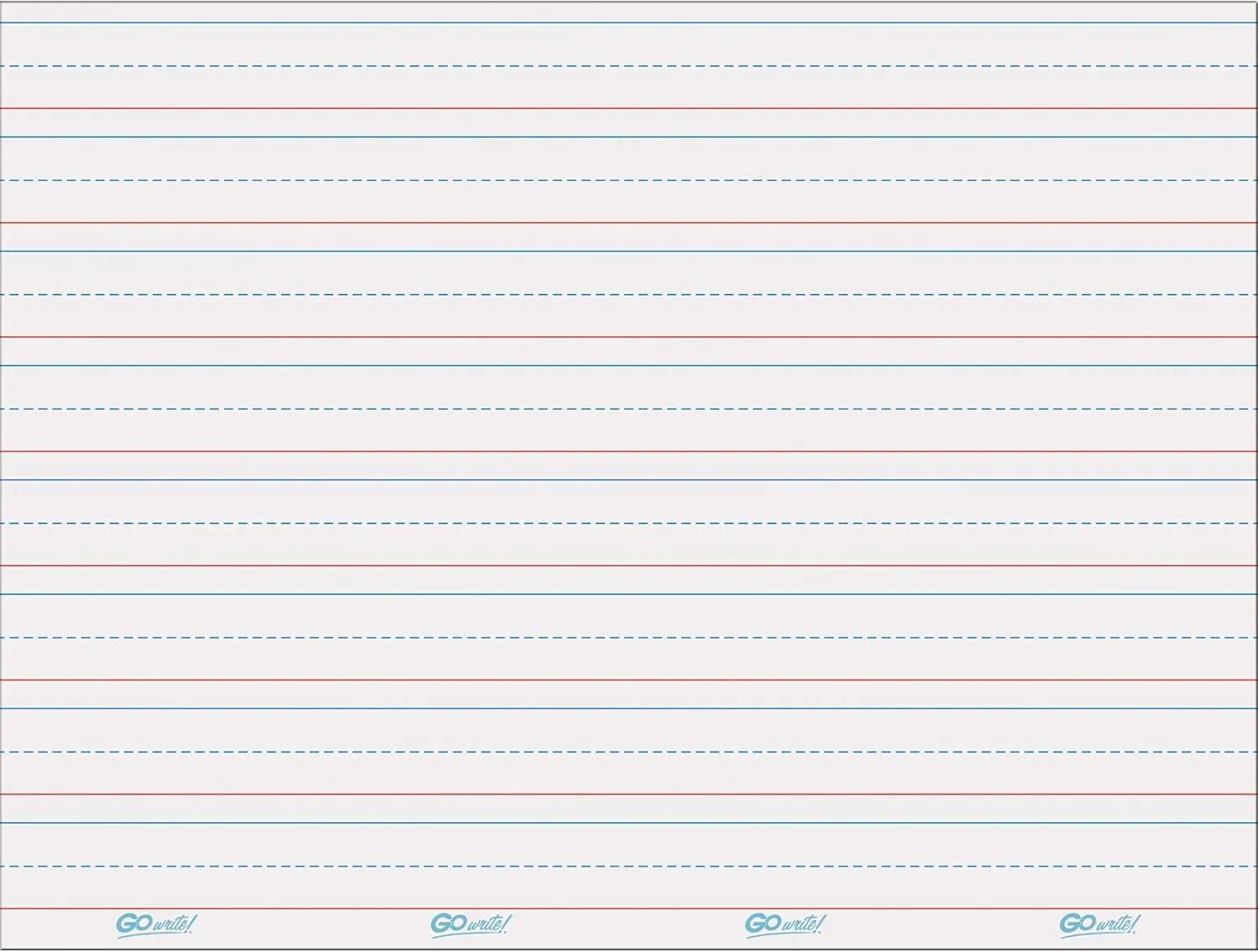 PACLB8512 Dry Erase Learning Sheets, White, 3/4" x 3/8" x 1/4" Ruled, 11" x 8-1/4", 30 Sheets