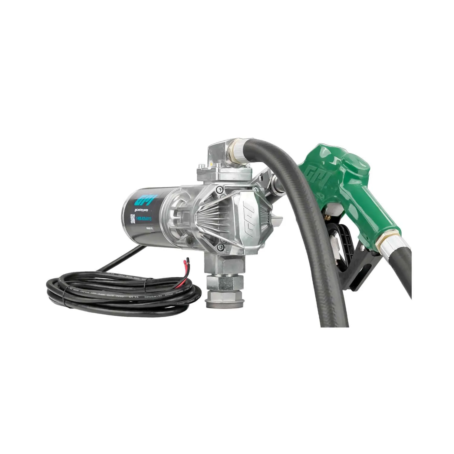 GPI - G20 Fuel Transfer Pump with Automatic Shut-off Nozzle, 20 GPM, 12 Volt (162000-03) Automatic Nozzle