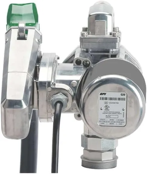GPI - G20 Fuel Transfer Pump with Automatic Shut-off Nozzle, 20 GPM, 12 Volt (162000-03) Automatic Nozzle