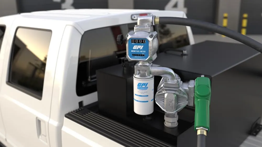 GPI - G20 Fuel Transfer Pump with Automatic Shut-off Nozzle, 20 GPM, 12 Volt (162000-03) Automatic Nozzle