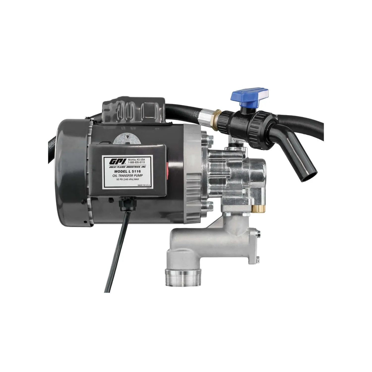 GPI L5116 Heavy Duty Oil Transfer Pump, 4 GPM, 115/230V (142100-01)