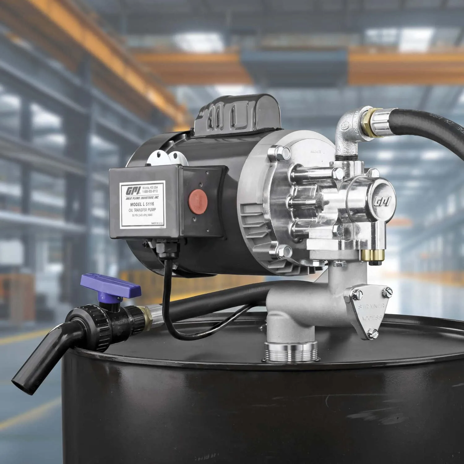 GPI L5116 Heavy Duty Oil Transfer Pump, 4 GPM, 115/230V (142100-01)