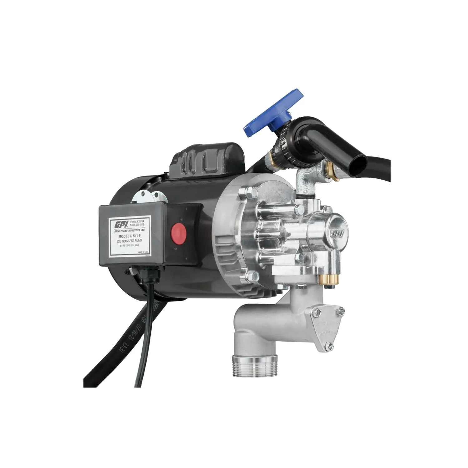 GPI L5116 Heavy Duty Oil Transfer Pump, 4 GPM, 115/230V (142100-01)