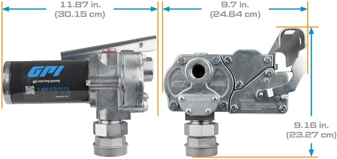 GPI M-150 Series Fuel Transfer Pump, 15 GPM, 12V