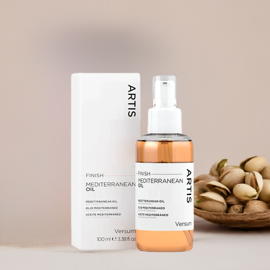 Finish Mediterranean Oil Versum for shine, softness, and frizz control