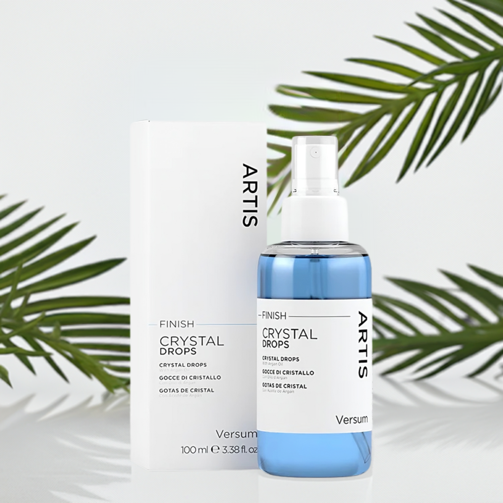 Finish Crystal Drops Versum for instant shine and frizz control on all hair types