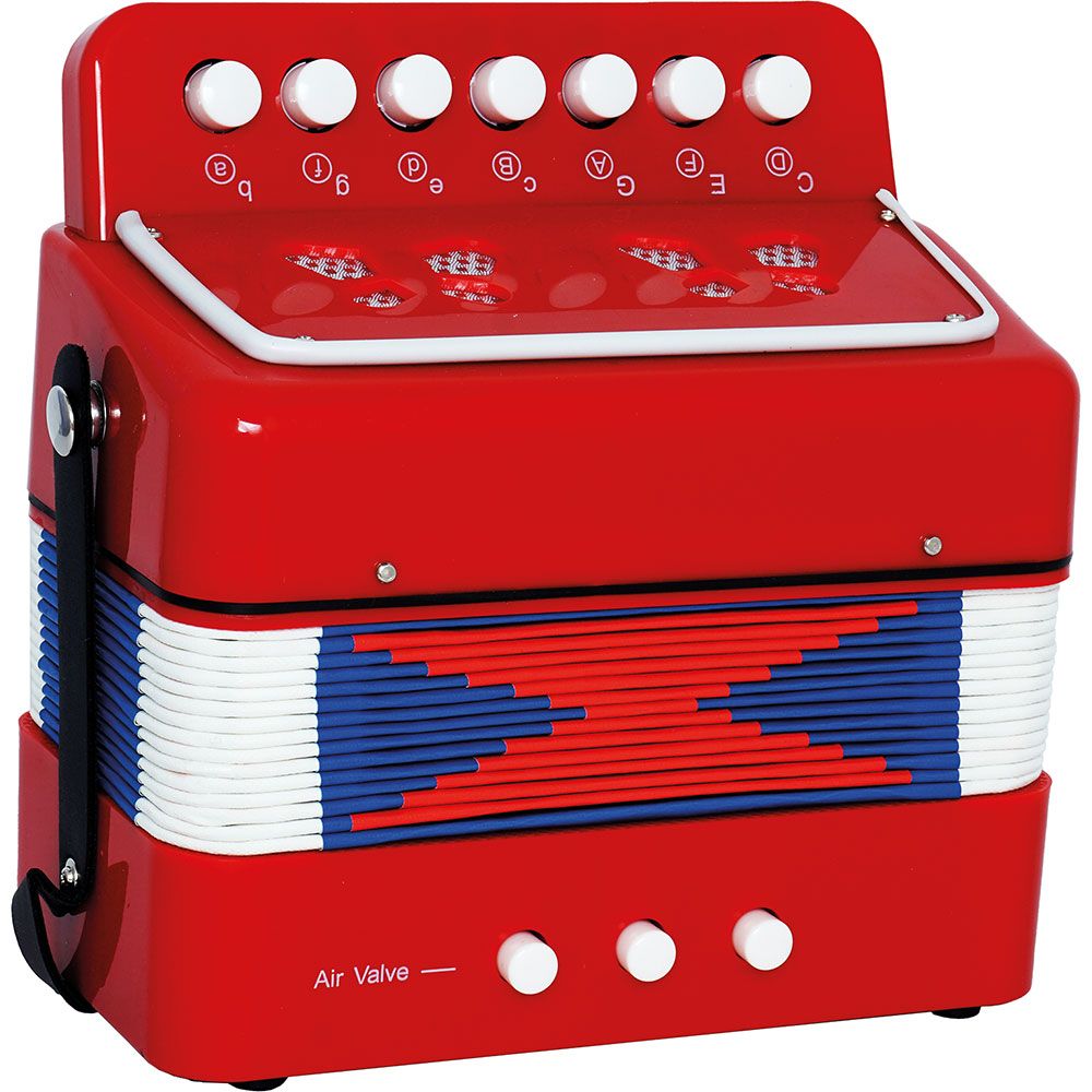Scarlatti Child's 7 Key Melodeon, Red